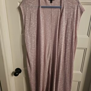 Lane Bryant Light Pink Knit Cardigan Fly Away Short Sleeve.